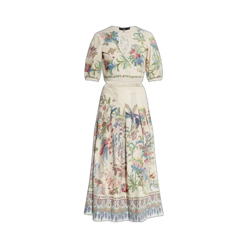 Etro Cut-Out Patterned Midi Dress