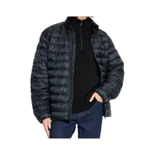 Stand-Collar Zippered Down Jacket