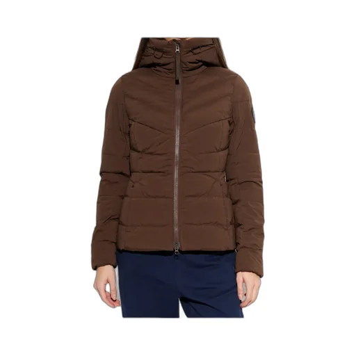 Long-Sleeved Hooded Down Jacket