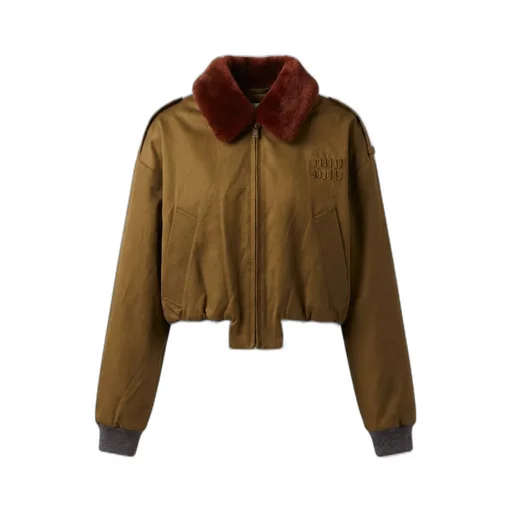 Cotton Satin Bomber Jacket