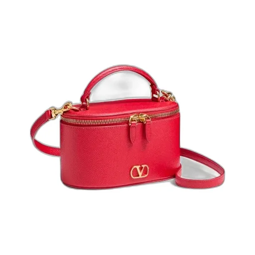 Vlogo Signature Mini Vanity Bag In Grainy Calfskin