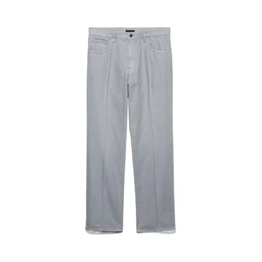 Five-Pocket Washed Denim Jeans