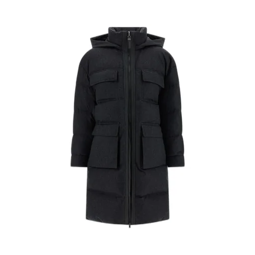 Brunello Cucinelli Long Quilted Down Jacket