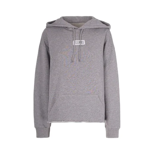 Mm6 Maison Margiela Drawstring Raw-Hem Hoodie