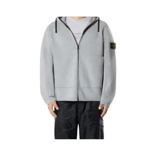 Oversized-Fit Zip-Up Hooded Jumper