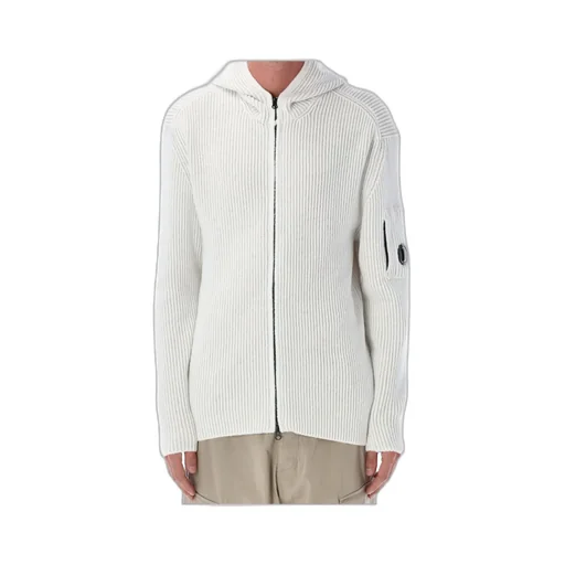 C.P. Company Fleece Knit Hooded Full Zip Sweater