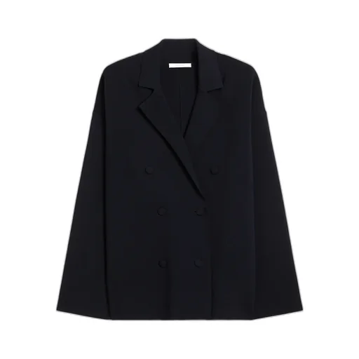 Double-Breasted Viscose CrÊPe Jacket - Ultramarine