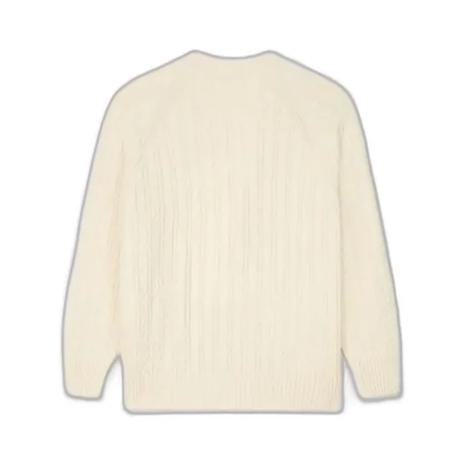 Loose Knit Cardigan In Cotton And Wool Boke Flower