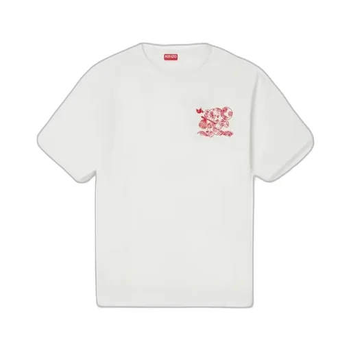 Embroidered Outlined T-Shirt In Cotton Kenzo Cartoon