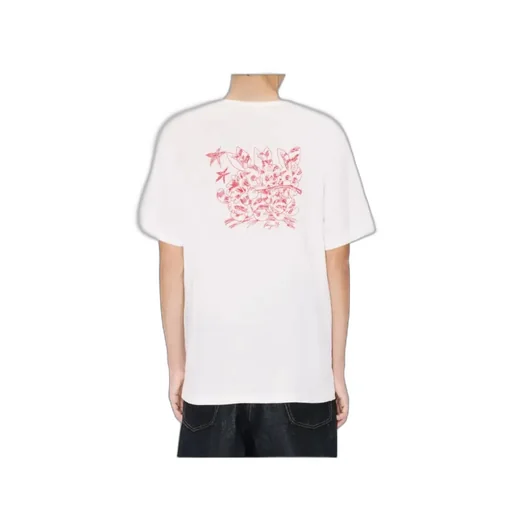Embroidered Outlined T-Shirt In Cotton Kenzo Cartoon