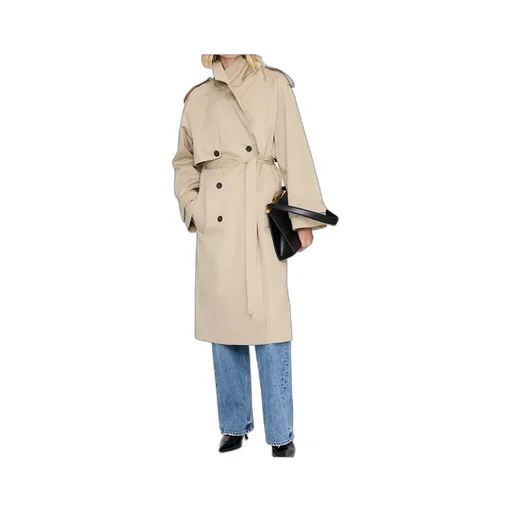 Maxi Double-Breasted Trench