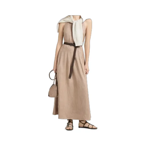 Sparkling-Twill Maxi Dress