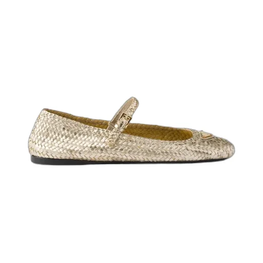 Prada Triangle-Logo Ballerines