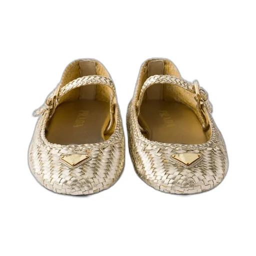 Prada Triangle-Logo Ballerines