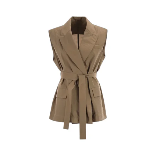Brunello Cucinelli Sleeveless Belted Waistcoat