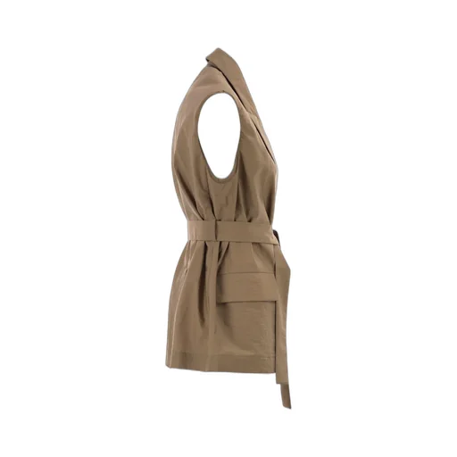 Brunello Cucinelli Sleeveless Belted Waistcoat