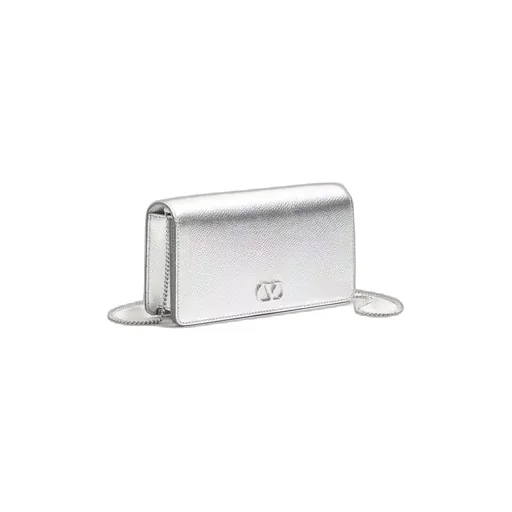 Vlogo Signature Mini Shoulder Bag In Laminated Grainy Calfskin