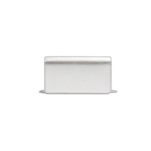 Vlogo Signature Mini Shoulder Bag In Laminated Grainy Calfskin