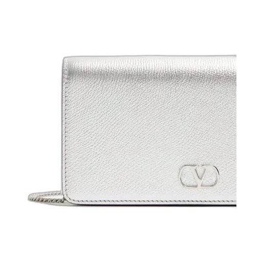 Vlogo Signature Mini Shoulder Bag In Laminated Grainy Calfskin