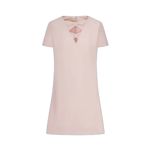 Valentino Bow Detailed Short-Sleeved Dress