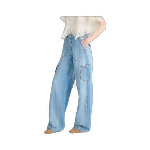 Chambray Denim Cargo Pants
