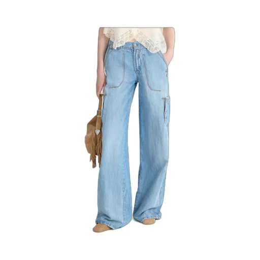 Chambray Denim Cargo Pants