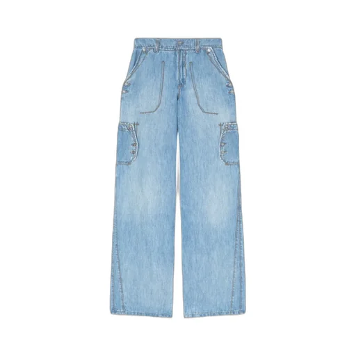 Chambray Denim Cargo Pants