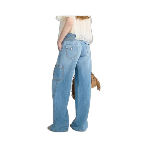 Chambray Denim Cargo Pants