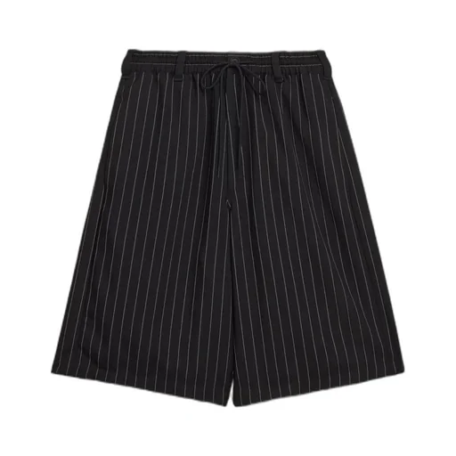 Pinstripe Drawstring Shorts