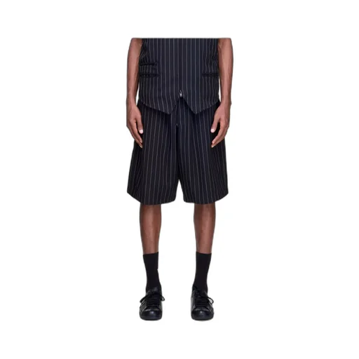 Pinstripe Drawstring Shorts