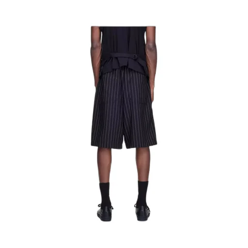 Pinstripe Drawstring Shorts