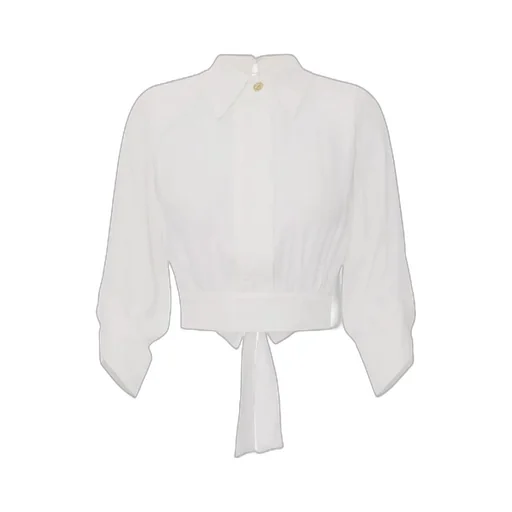 Blouse In Georgette Fabric With Sash Belt