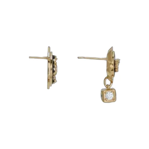 Asymmetrical Charm Gancini Earrings