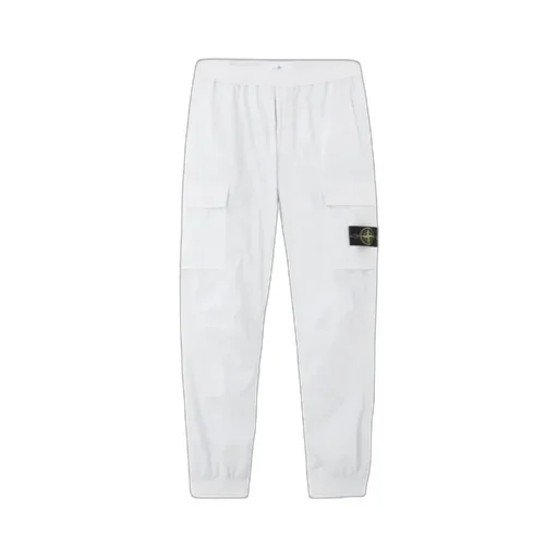 Regular-Tapered-Fit Cargo Trousers With Elasticated Waistband