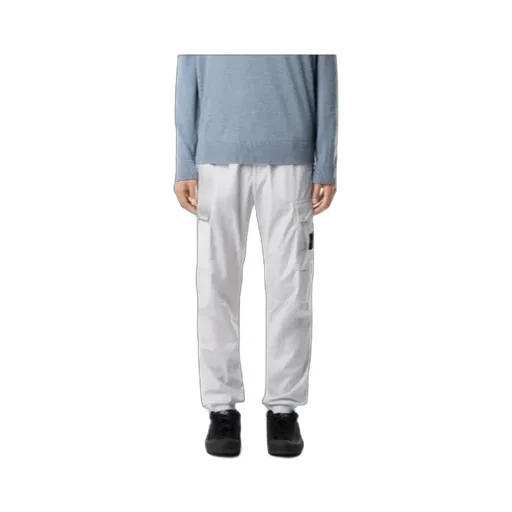 Regular-Tapered-Fit Cargo Trousers With Elasticated Waistband