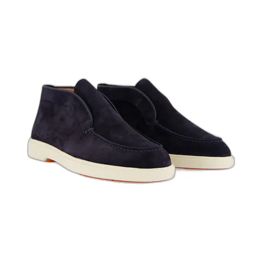 Santoni Round-Toe Slip-On Loafers