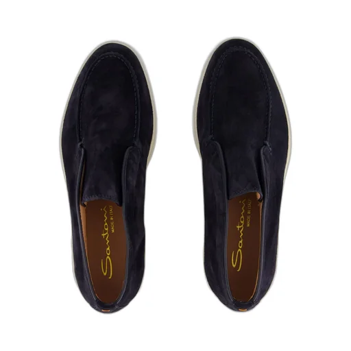 Santoni Round-Toe Slip-On Loafers