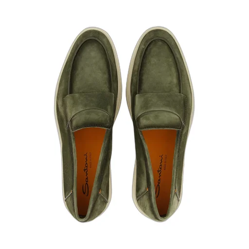 Santoni Revolve Eaam 21 Almond Toe Loafers