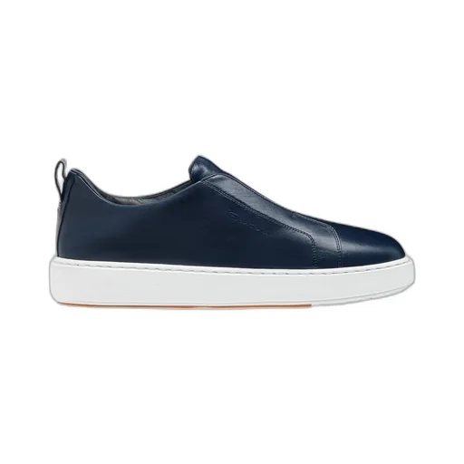 Santoni Round Toe Slip-On Sneakers