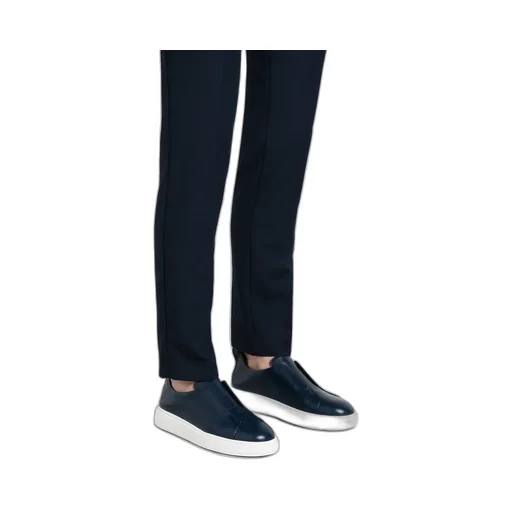 Santoni Round Toe Slip-On Sneakers