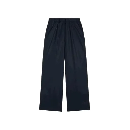 Relaxed Fit Wide-Leg Pants With Elastic Waistband