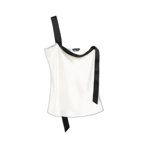 Tom Ford Tuxedo Band Satin Camisole Top