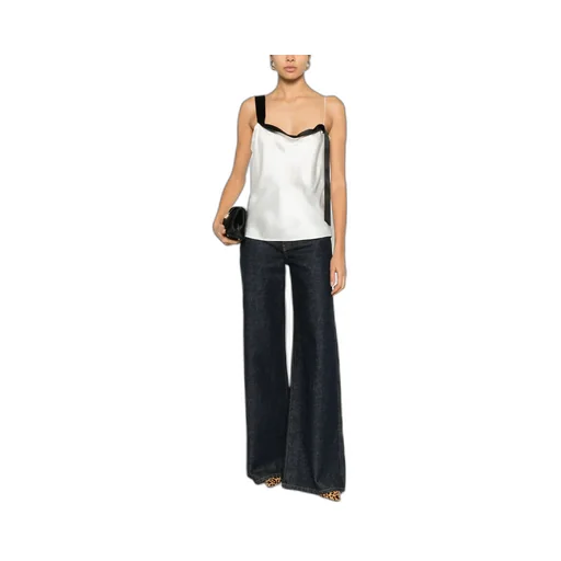 Tom Ford Tuxedo Band Satin Camisole Top