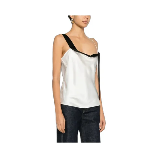 Tom Ford Tuxedo Band Satin Camisole Top