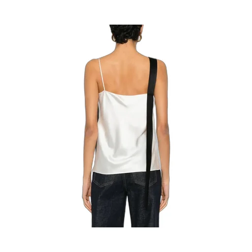 Tom Ford Tuxedo Band Satin Camisole Top