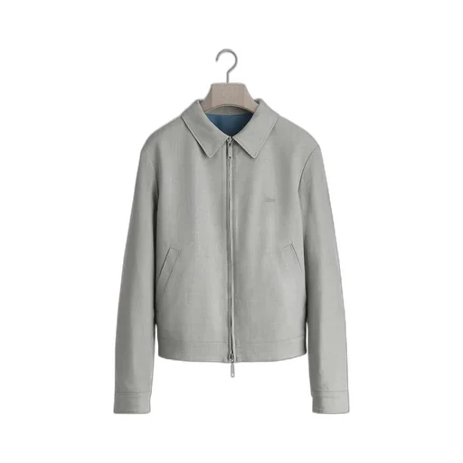 Reversible Zipped Jacket With Book Cover Embroidery