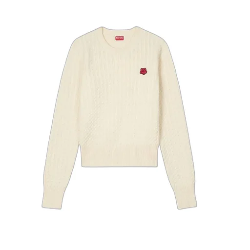 Kenzo Cable-Knit Logo Knitted Sweater