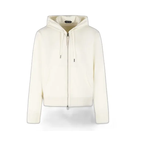 Tom Ford Zip-Up Knitted Drawstring Hoodie