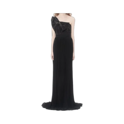 Embroidered Lightweight Georgette Long Dress
