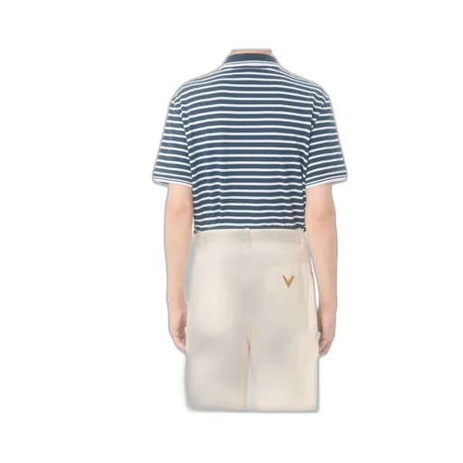 Valentino Cotton Piqué Polo With Vlogo Patch
